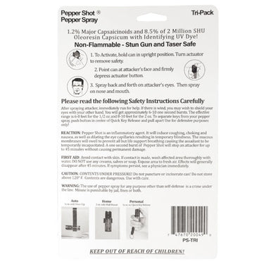 Pepper Shot 1.2% MC Tri-Pack Pepper Spray